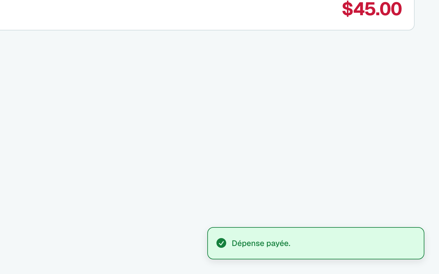 C'est fait. Un message en bas de l'écran le confirme.