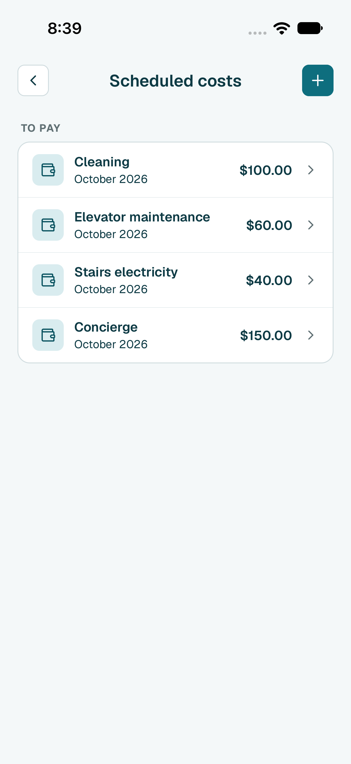 Under To pay, tap the cost you paid. A month you missed has a warning sign.
