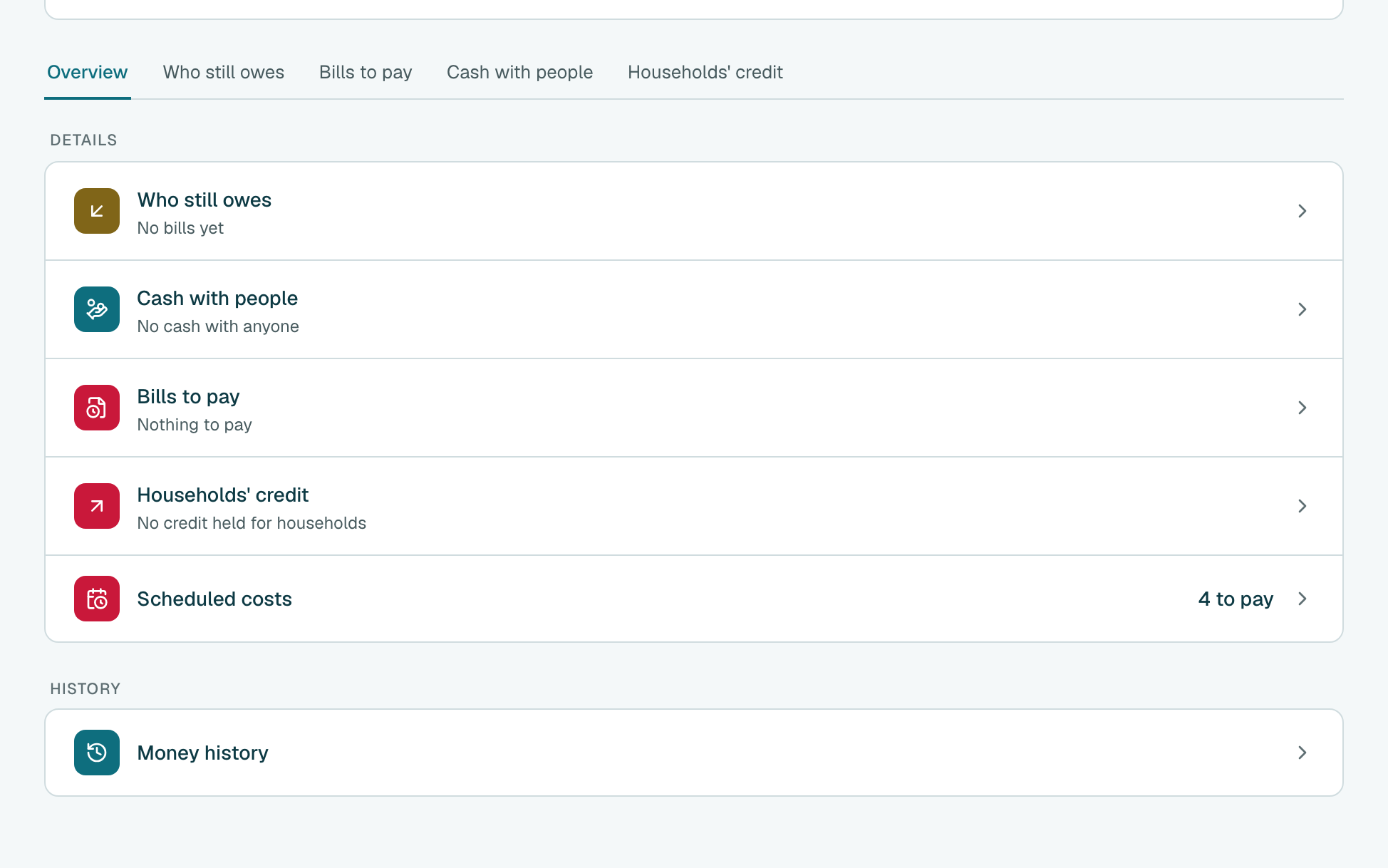 Click Scheduled costs.
