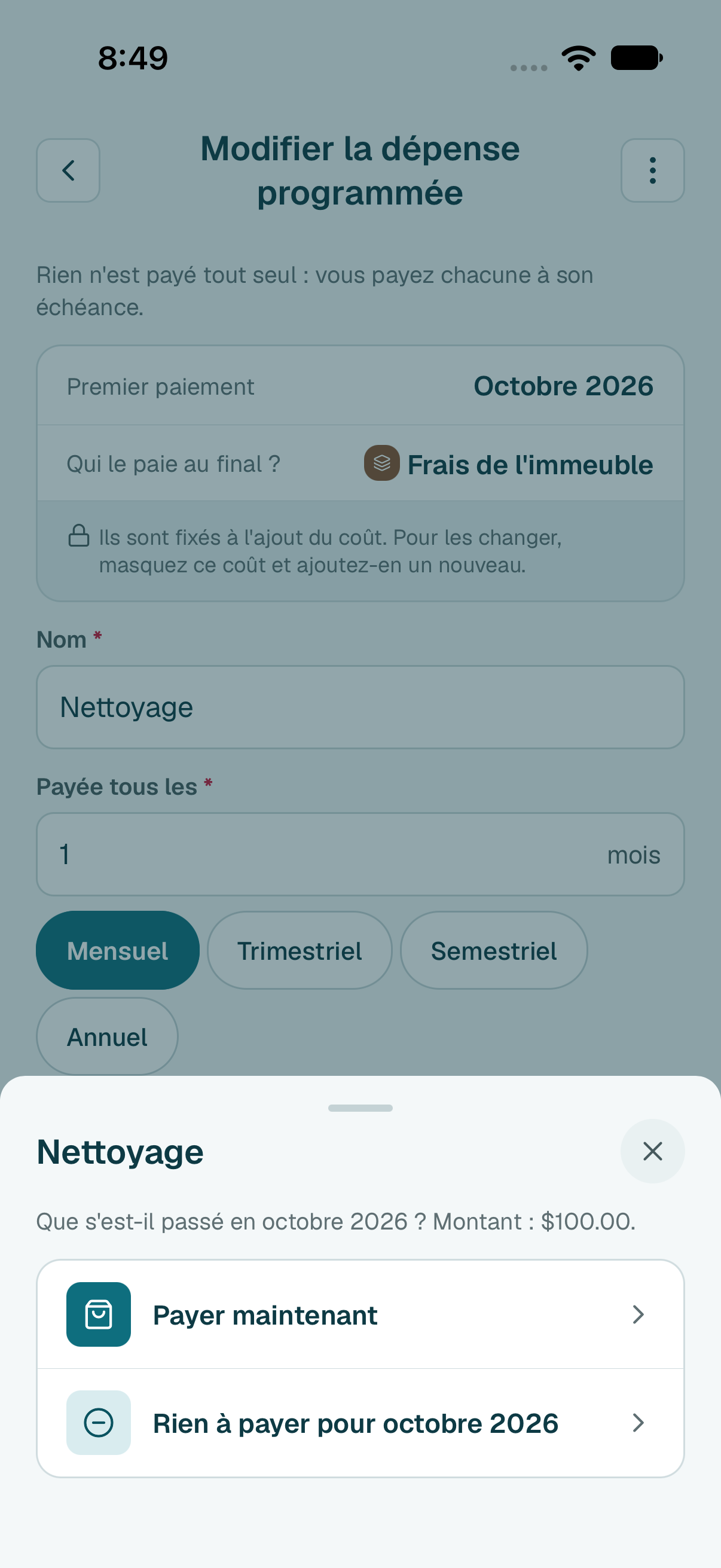 Touchez Payer en bas, puis Payer maintenant.