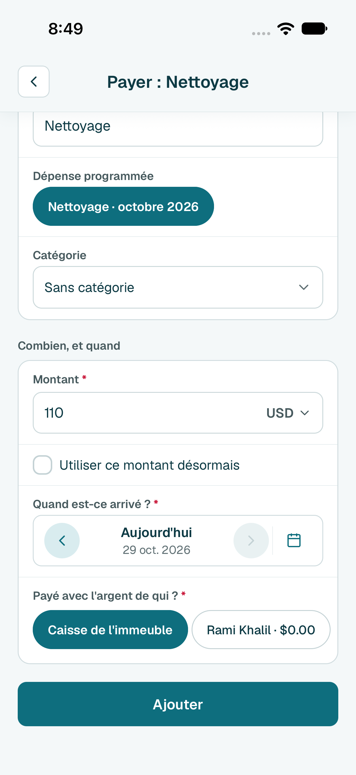Touchez Ajouter.
