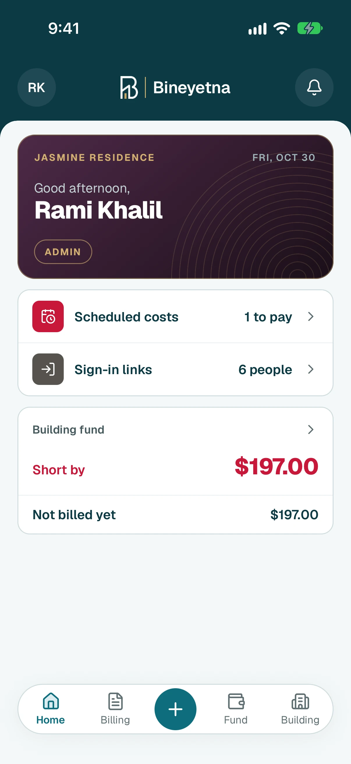 Tap Billing at the bottom of the screen.