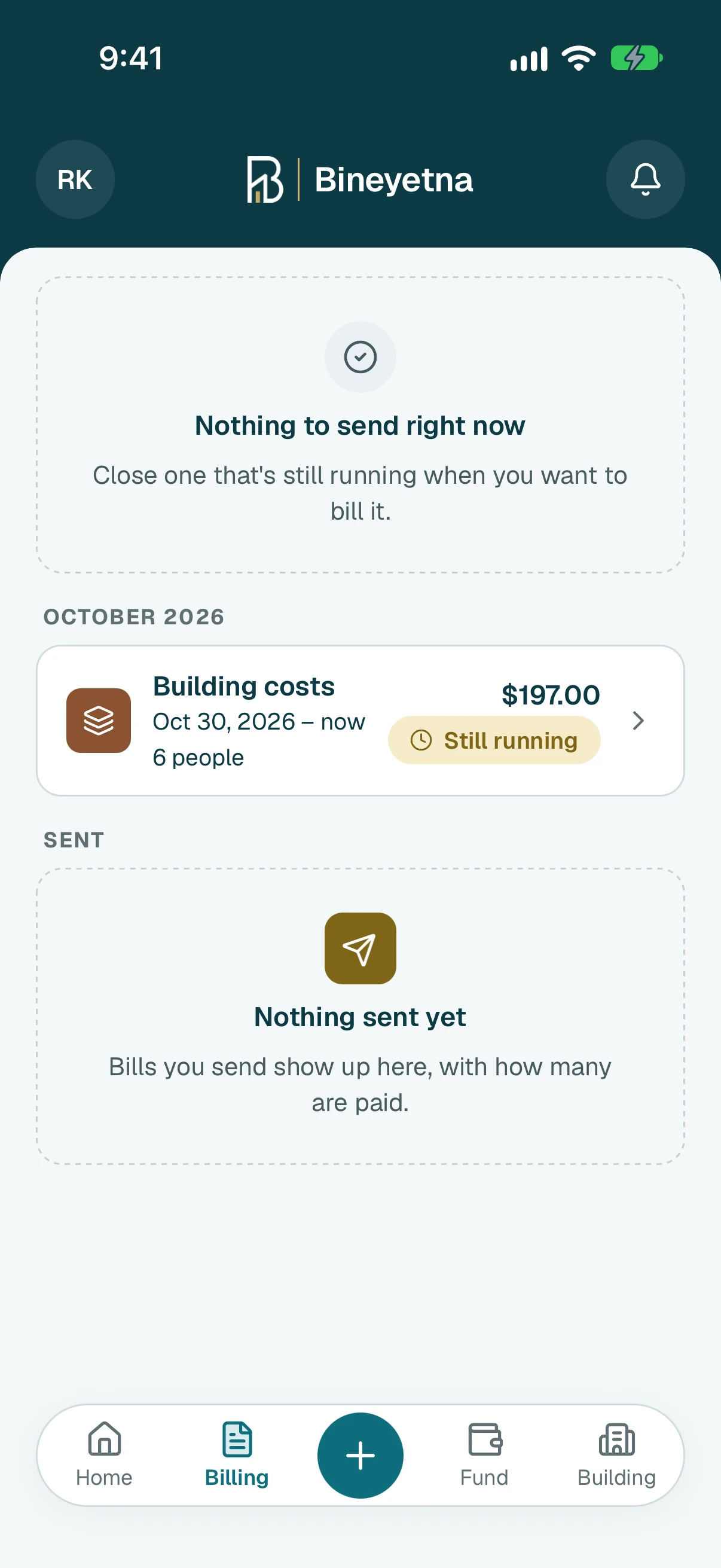 Find Building costs marked Still running and tap it.