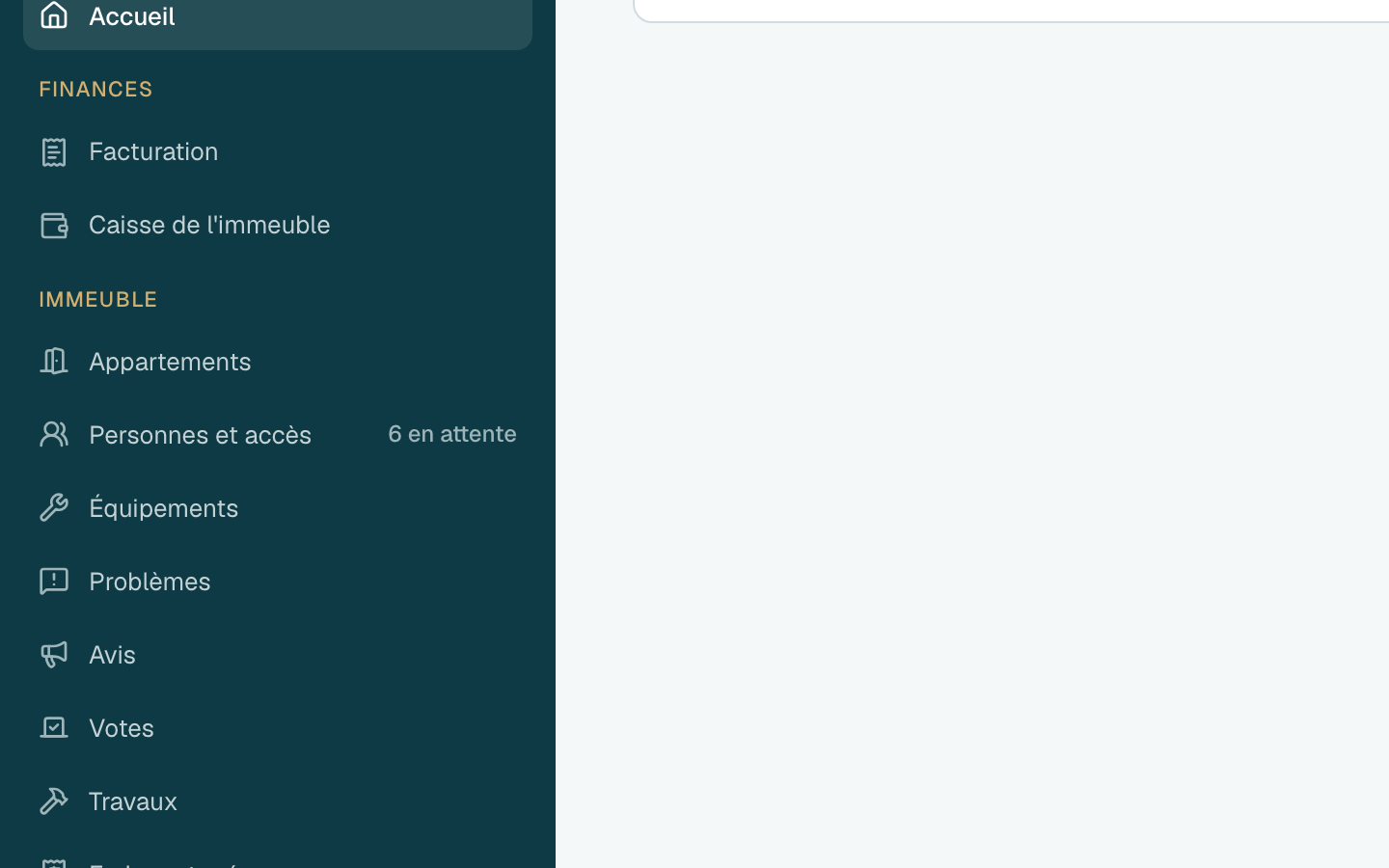 Cliquez sur Personnes et accès dans le menu latéral.