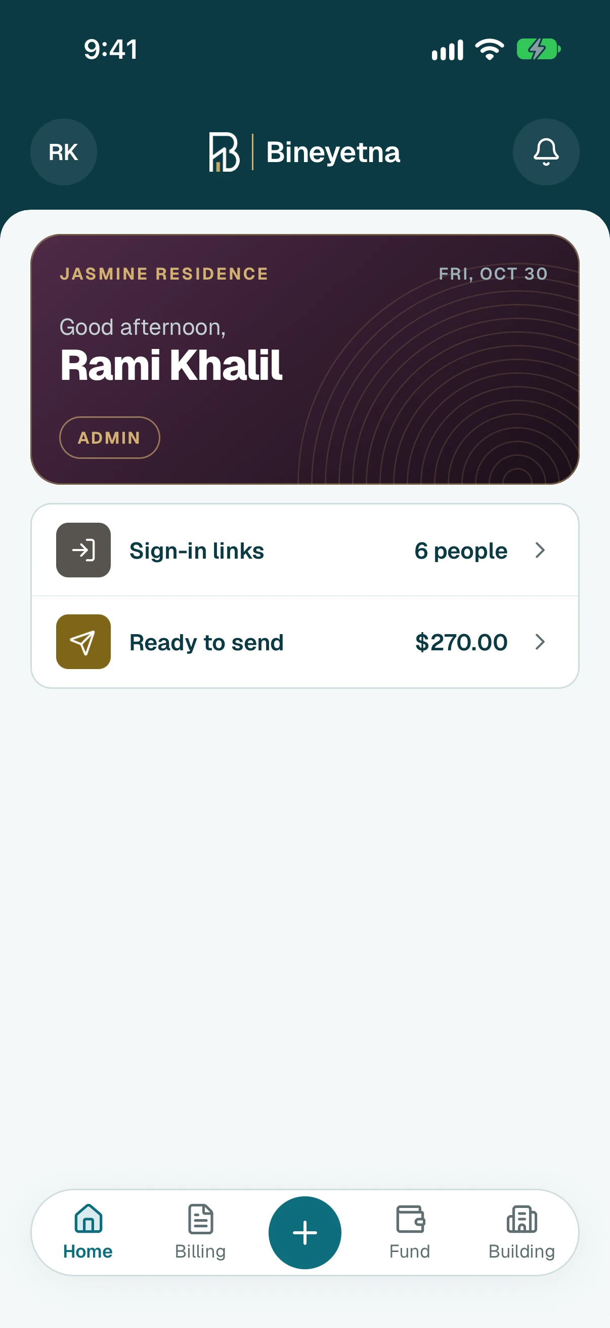 Tap Billing at the bottom of the screen.